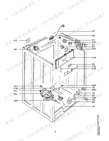 Взрыв-схема стиральной машины Aeg LAV76780-W - Схема узла Electrical equipment 268